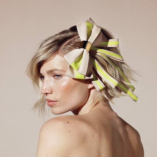 Limited Edition Leather Bow Barrette SS22 - HAIRLAB by george