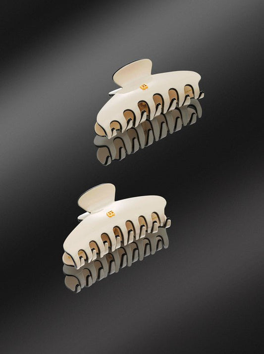 SS23 Hair Pinch Clip Ivory & Black - Large - HAIRLAB by george