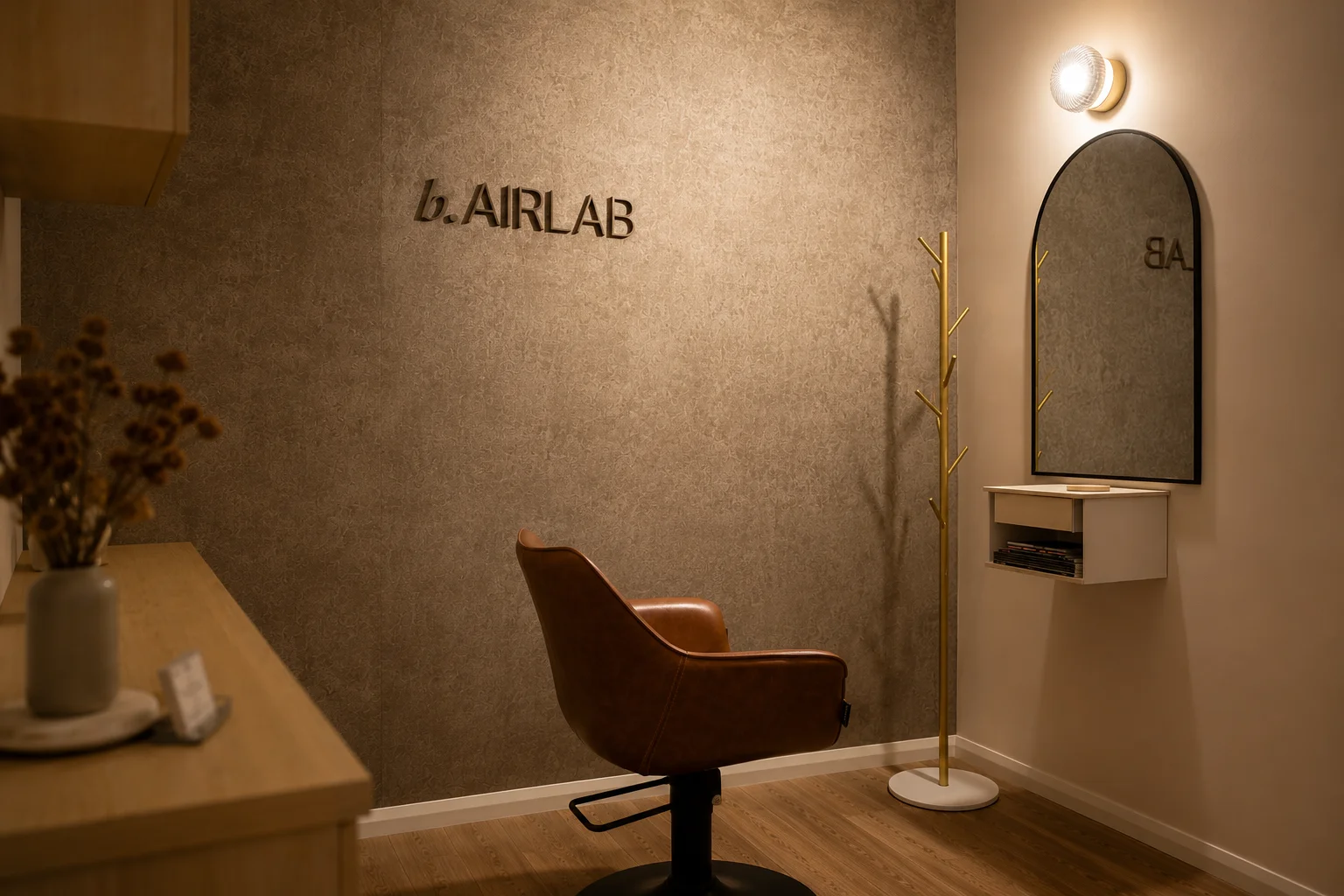 The private h.AIRLAB styling space at Beauty Blvd in Balmain East